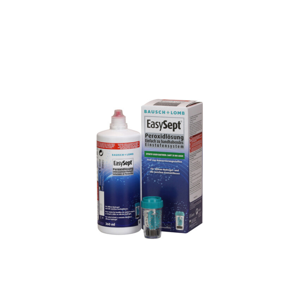 Bausch + Lomb EasySept  - soluzione al perossido - 360ml con contenitore neutralizzante.